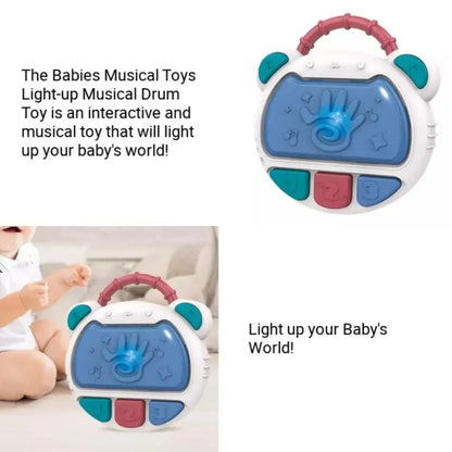 Flash Drum Toy For Kids – Early Education Drums Piano Musical Instrument Baby Toys Baby Hand Drum Toy Baby Flash Drum With Lights And Music Babies Drum Clap Music Hand Drum Children Preschool Early Development Toy