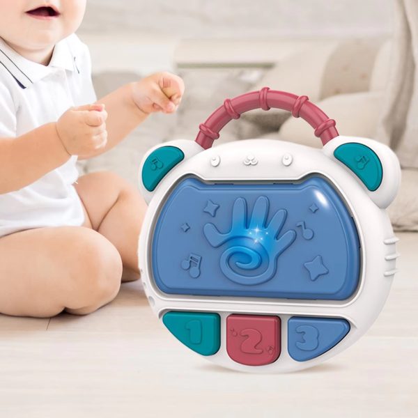 Flash Drum Toy For Kids – Early Education Drums Piano Musical Instrument Baby Toys Baby Hand Drum Toy Baby Flash Drum With Lights And Music Babies Drum Clap Music Hand Drum Children Preschool Early Development Toy